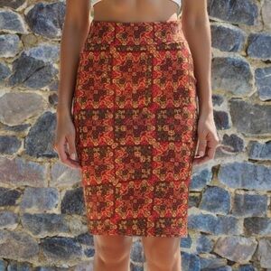 LulaRoe Cassie Pencil Skirt Stretchy High Wide Waist Band Large 14-16